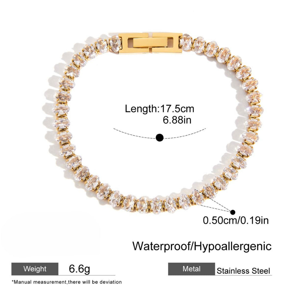 Classic Gold-Tone CZ Tennis Bracelet