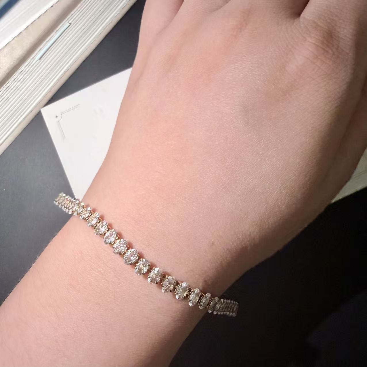 Classic Gold-Tone CZ Tennis Bracelet