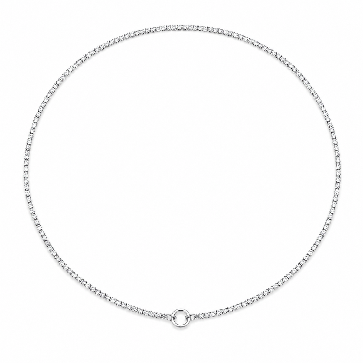 Charm-Ready Tennis Necklace