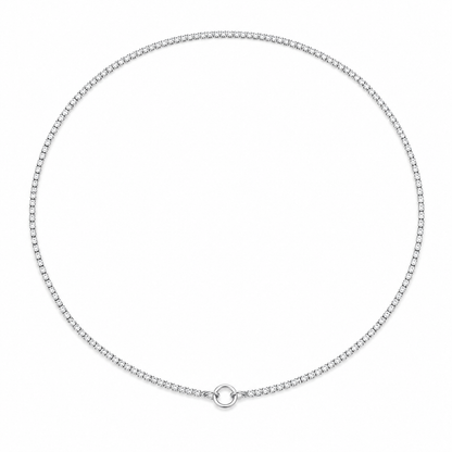 Charm-Ready Tennis Necklace