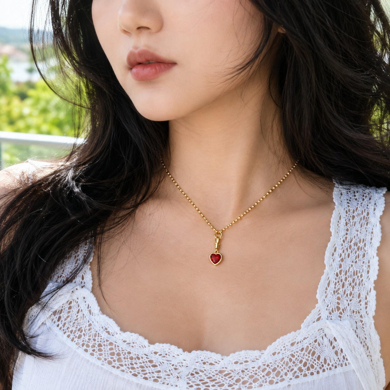 Amour Interchangeable Heart Charm Necklace