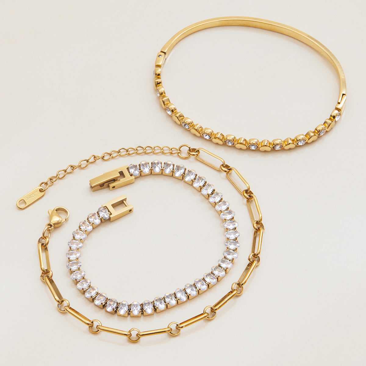 Classic Gold-Tone CZ Tennis Bracelet