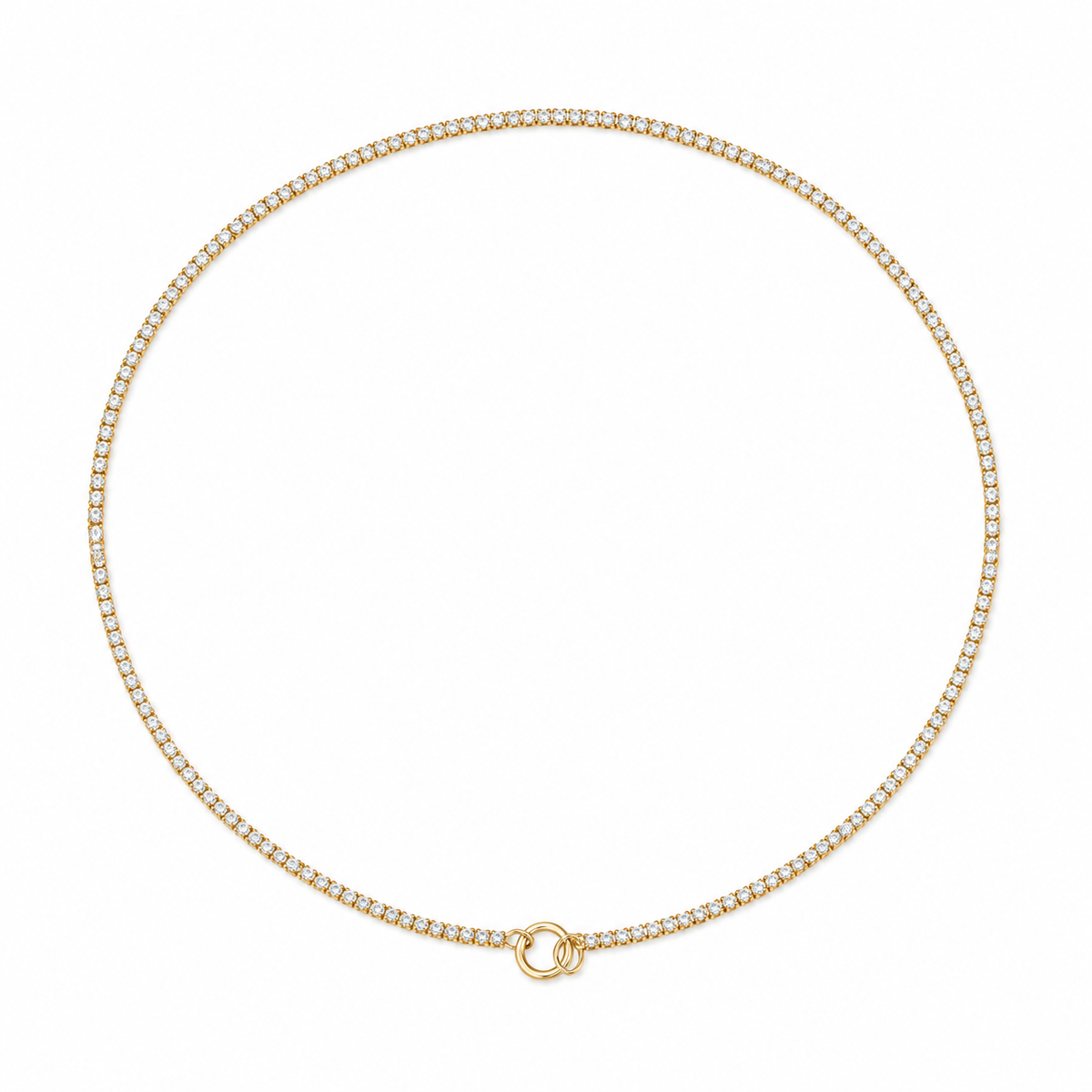 Charm-Ready Tennis Necklace