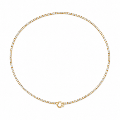 Charm-Ready Tennis Necklace