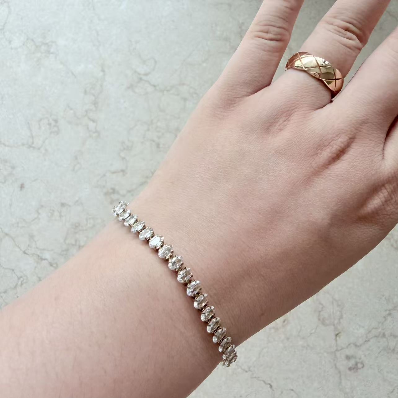 Classic Gold-Tone CZ Tennis Bracelet