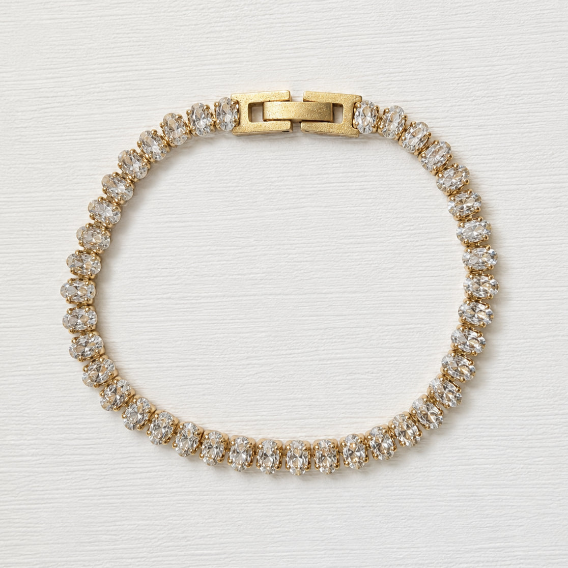 Classic Gold-Tone CZ Tennis Bracelet