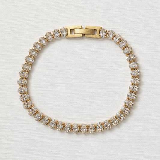 Classic Gold-Tone CZ Tennis Bracelet